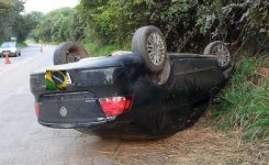 cachorro-atravessa-na-frente-de-carro-e-motorista-capota-na-mg-431,-em-itauna